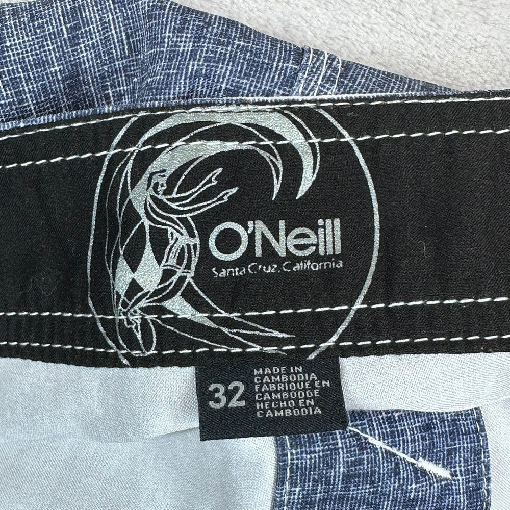 O'Neill Board Shorts Mens 32 Blue White‎ Red Striped Hyperfreak Swim Trunks - Picture 6 of 10